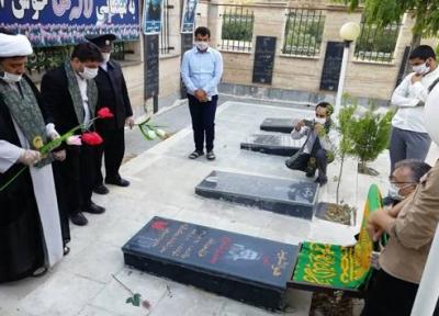 بیرق حرم رضوی در دیواندره مهمان مزار شهید شکری شد