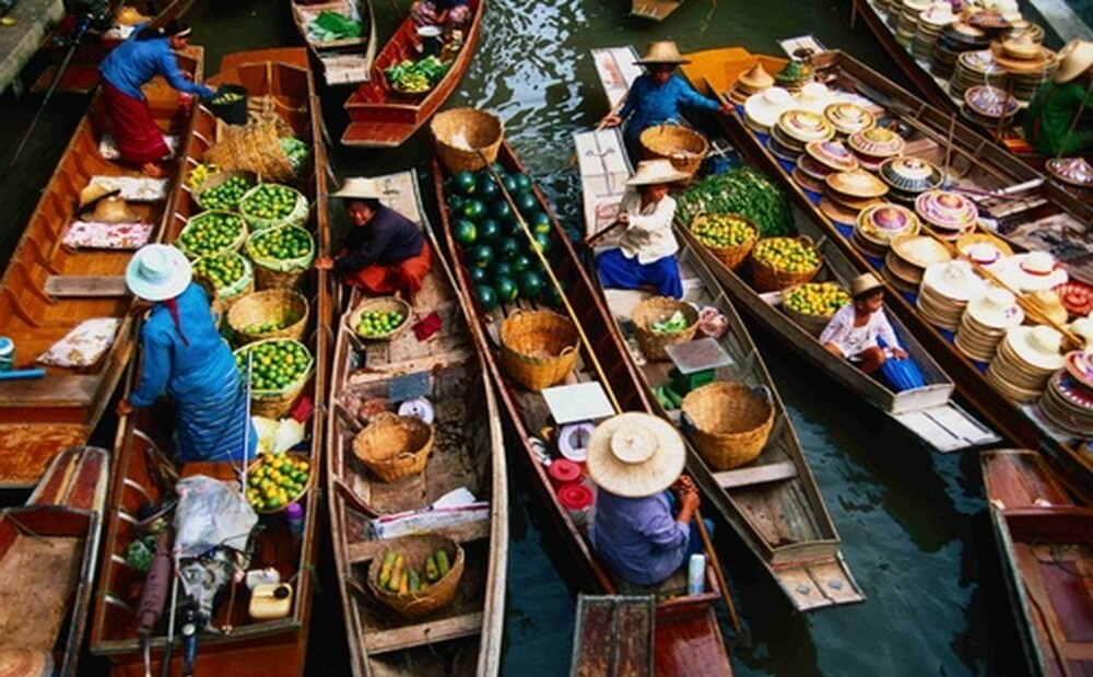 floating market thsiland بازار شناور آمفاوا تایلند